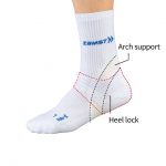 足弓提升系統支持足底功能/ 腳跟控制可抑制腳跟的磨擦